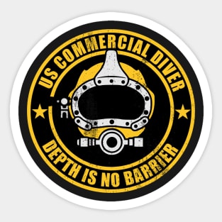 US Commercial Diver Sticker